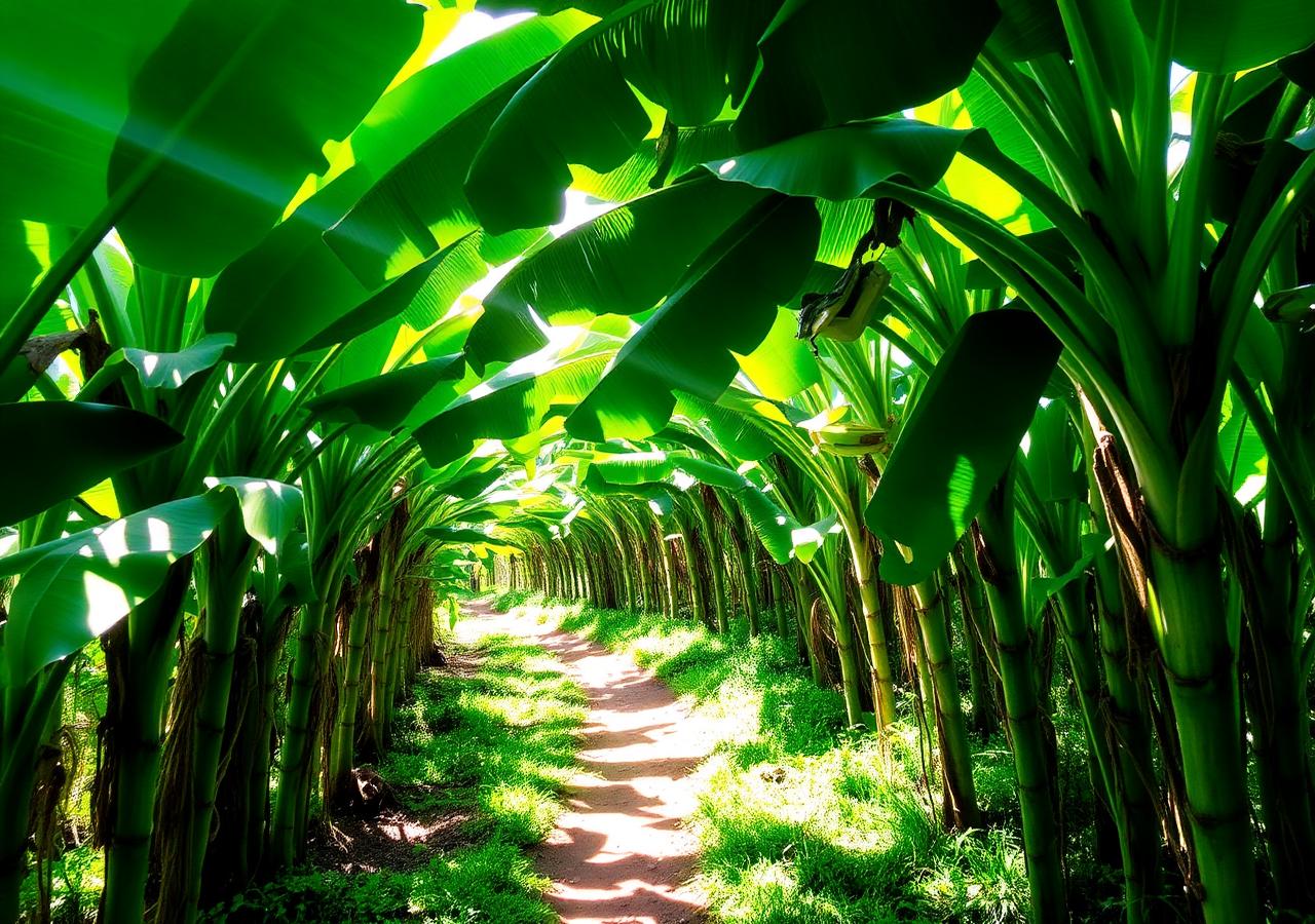 Banana plantation trail